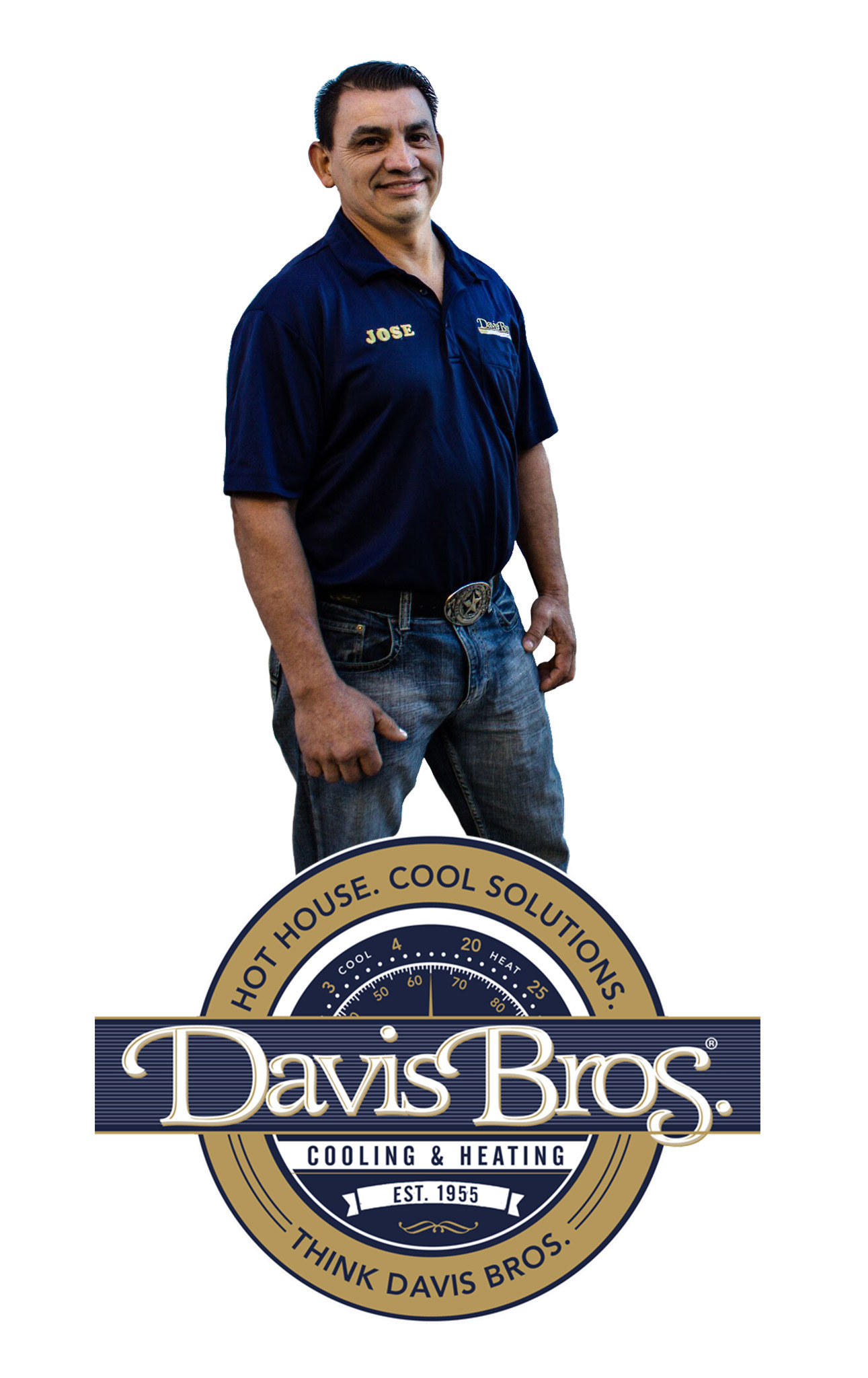 Davis Bros. Worker with logo below